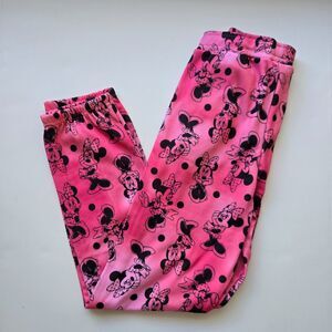 Disney Minnie Sweatpants Kids Large Pants Pink Cartoon Graphic Bottom